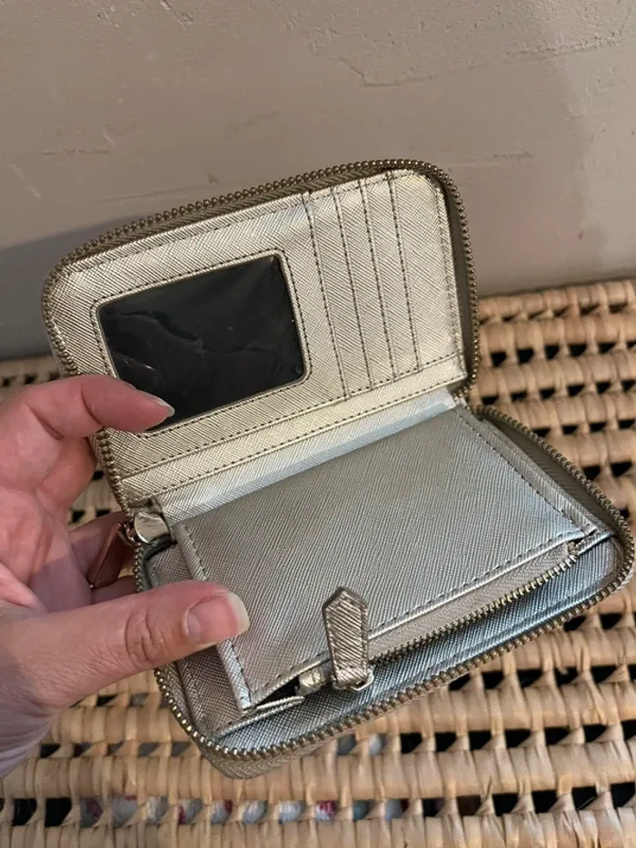 Petit portefeuille zippe beige doré - Parfois - photo numéro 5