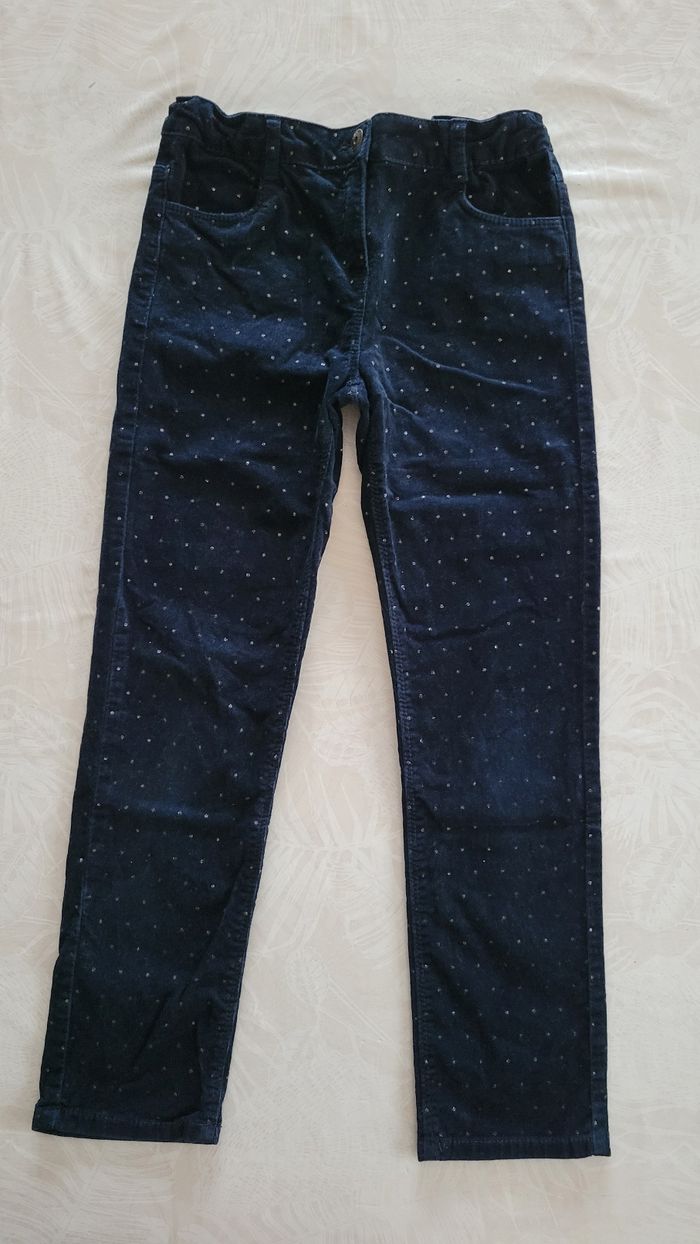 Lot de pantalons velours Vertbaudet 10 ans taille réglable - photo numéro 3