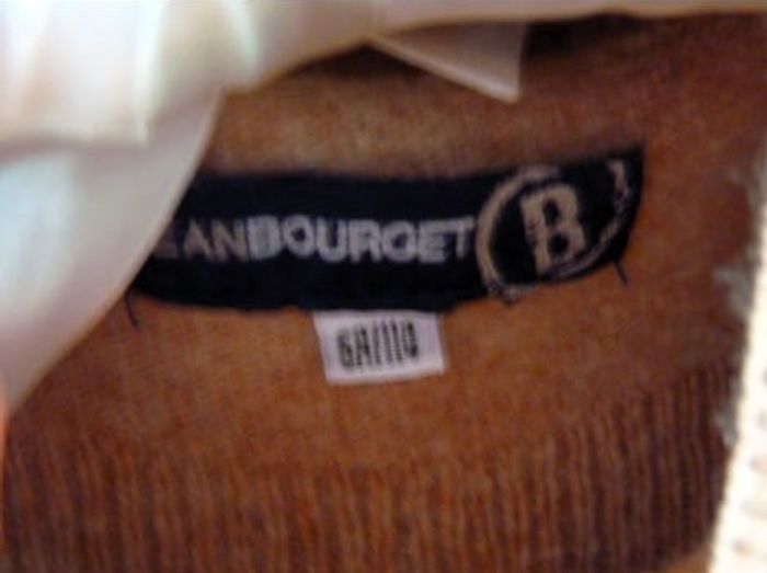 Pull hiver fille Jean Bourget cachemire angora 6 ans beige TBE - photo numéro 2