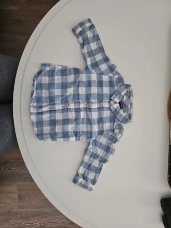 Chemise bébé à carreaux