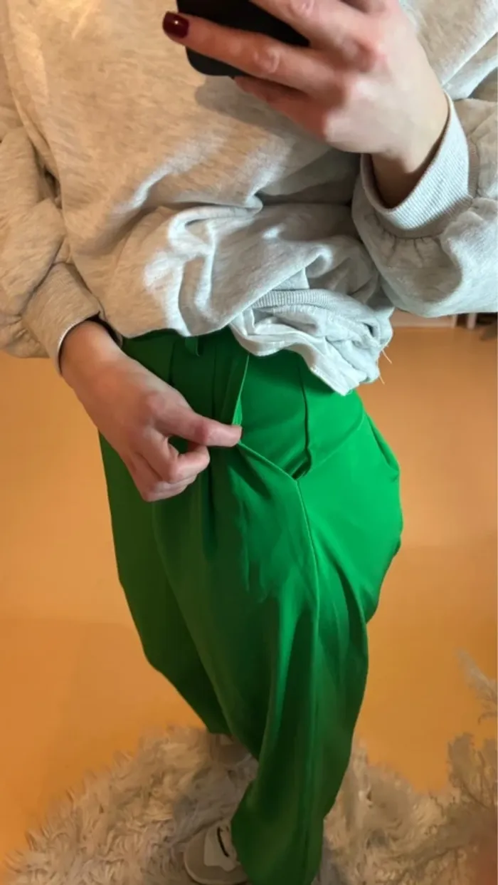 Pantalon large vert - photo numéro 3