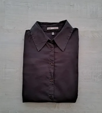 Chemise gris brun - WE - taille 34 - coton elasthane- cintrée