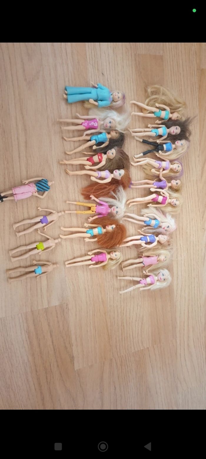 Gros lot mini poupée type polly pocket - photo numéro 2