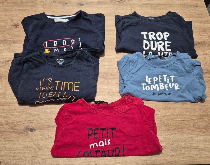 Lot de 5 tees shirts  manches longues