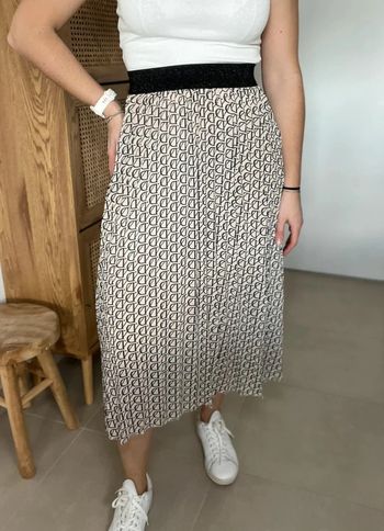 Jupe midi avec monogramme D
