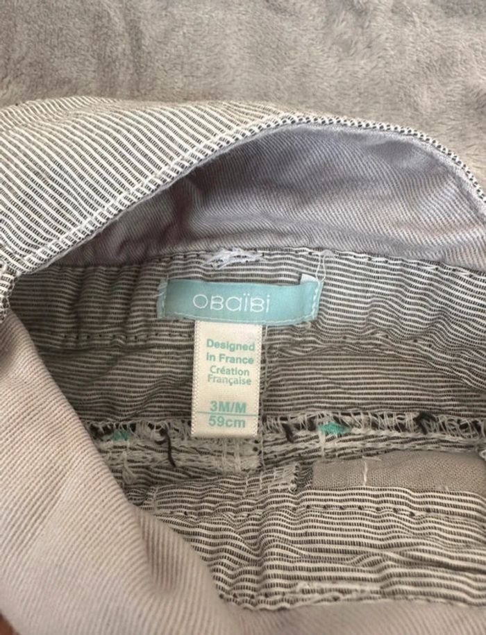 Ensemble salopette longue + body ml - 3 mois - Obaïbi - photo numéro 5