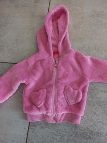 Veste polaire chaude rose 12 mois Tissaia