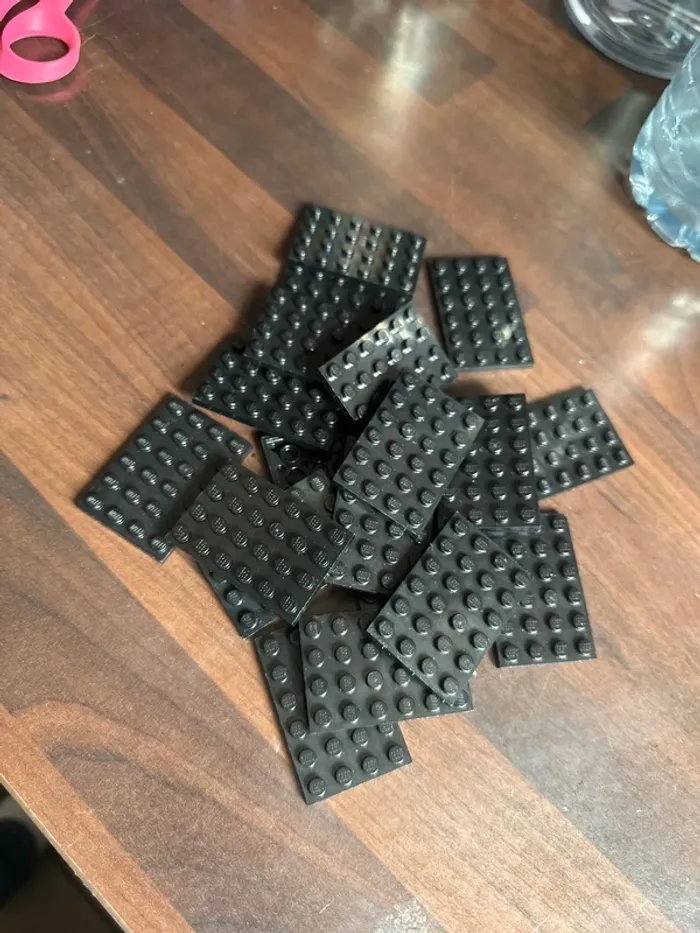 20 plate lego 4 x 6 ref 3032 Black