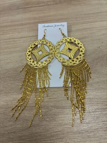  Paire de boucles d’oreilles doré Pendantes 