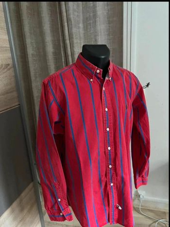 Chemise rouge a rayures