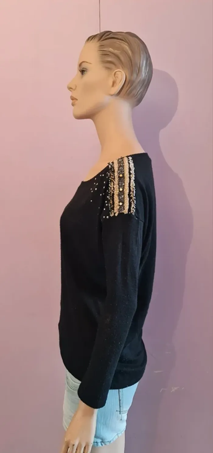 Pull fin femme noir - photo numéro 2