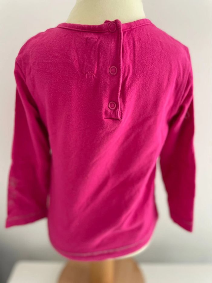 Tee shirt manche longue rose bébé - photo numéro 2