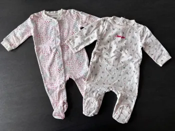 Lot de 2 pyjamas coton bébé fille