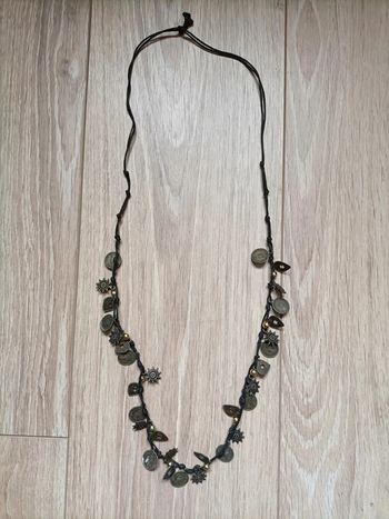 Sautoir/ collier cordon noir