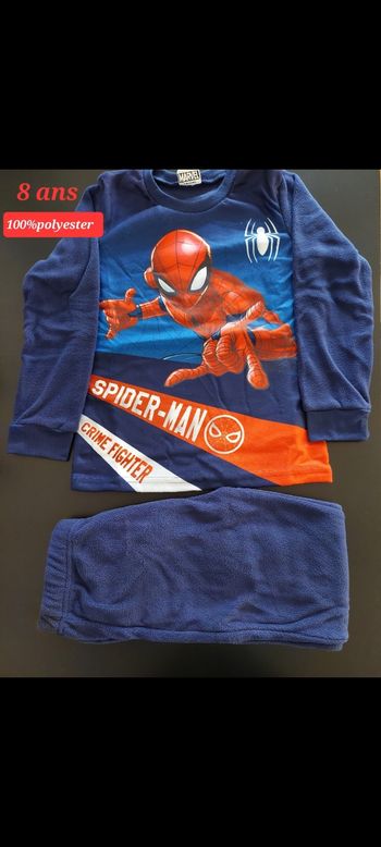 Pyjama chaud Spiderman garçon 8ans