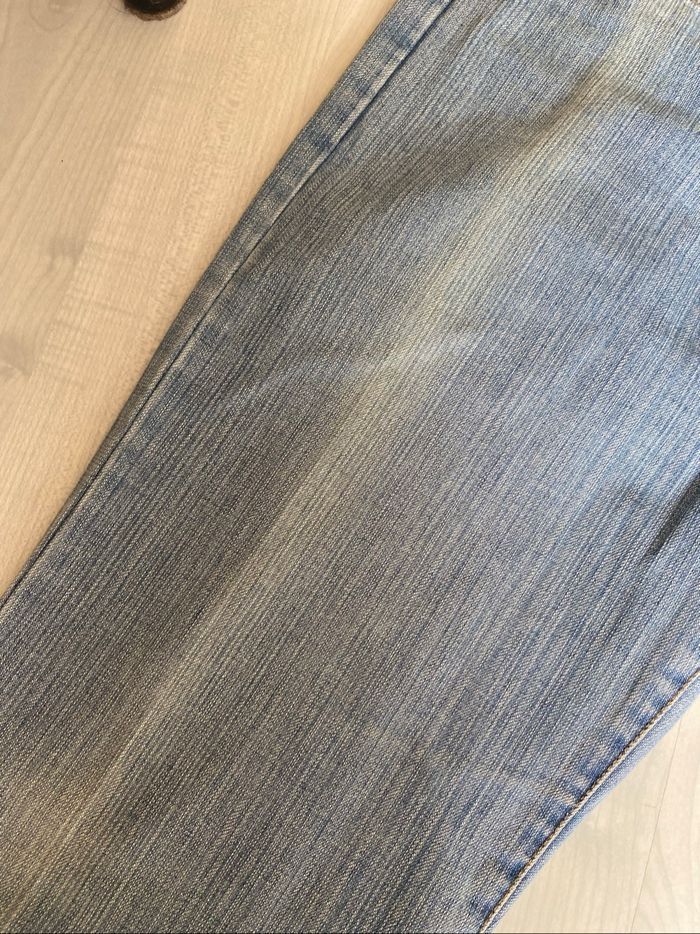 Jean bleu large vintage brodé cacharel - photo numéro 6