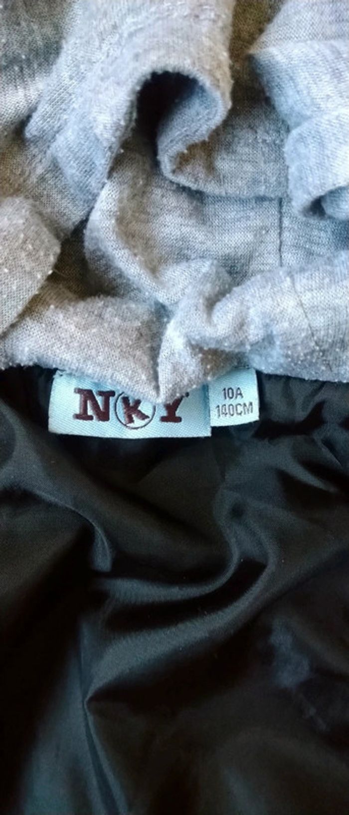 Blouson bombers avec capuche noir fille 10 ans NKY - photo numéro 14