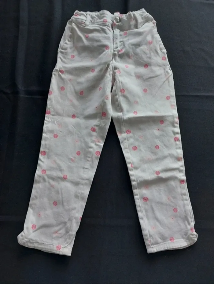 Jean skinny 3/4 blanc Okaidi