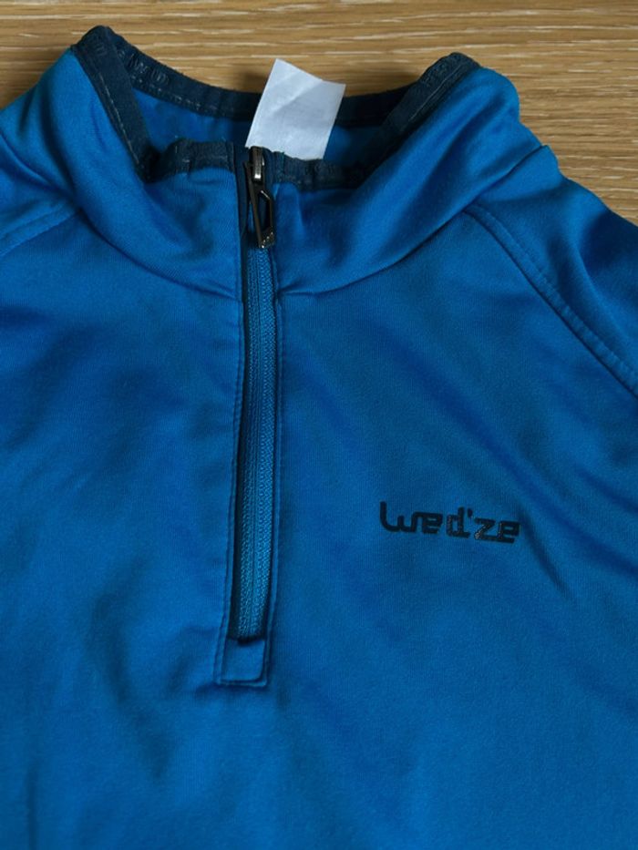 Sweat-shirt à zip 14 ans bleu  wed’ze - décathlon sport garçon - photo numéro 2