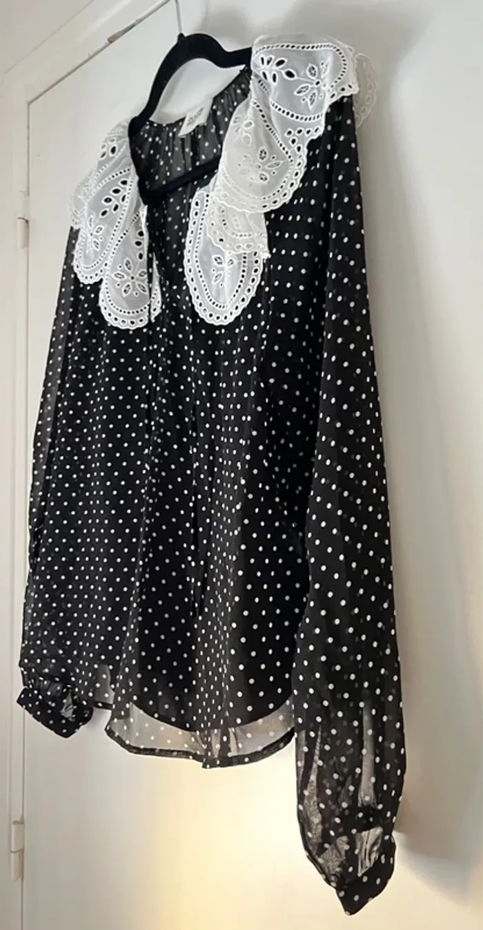 Blouse Claudie Pierlot Avec Col Claudine Taille 36-38 - photo numéro 11