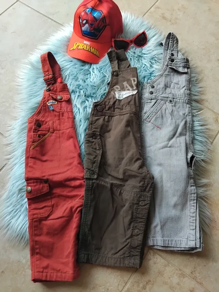 🕶 lot de salopettes garçon 18 mois