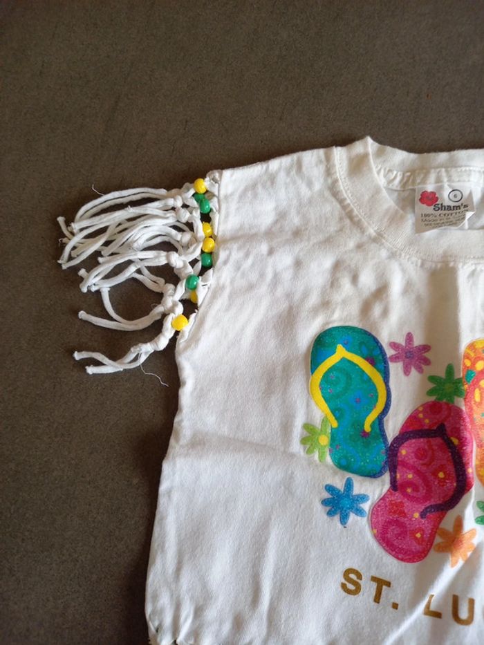 Tee shirt fille 6 ans avec franges - photo numéro 6