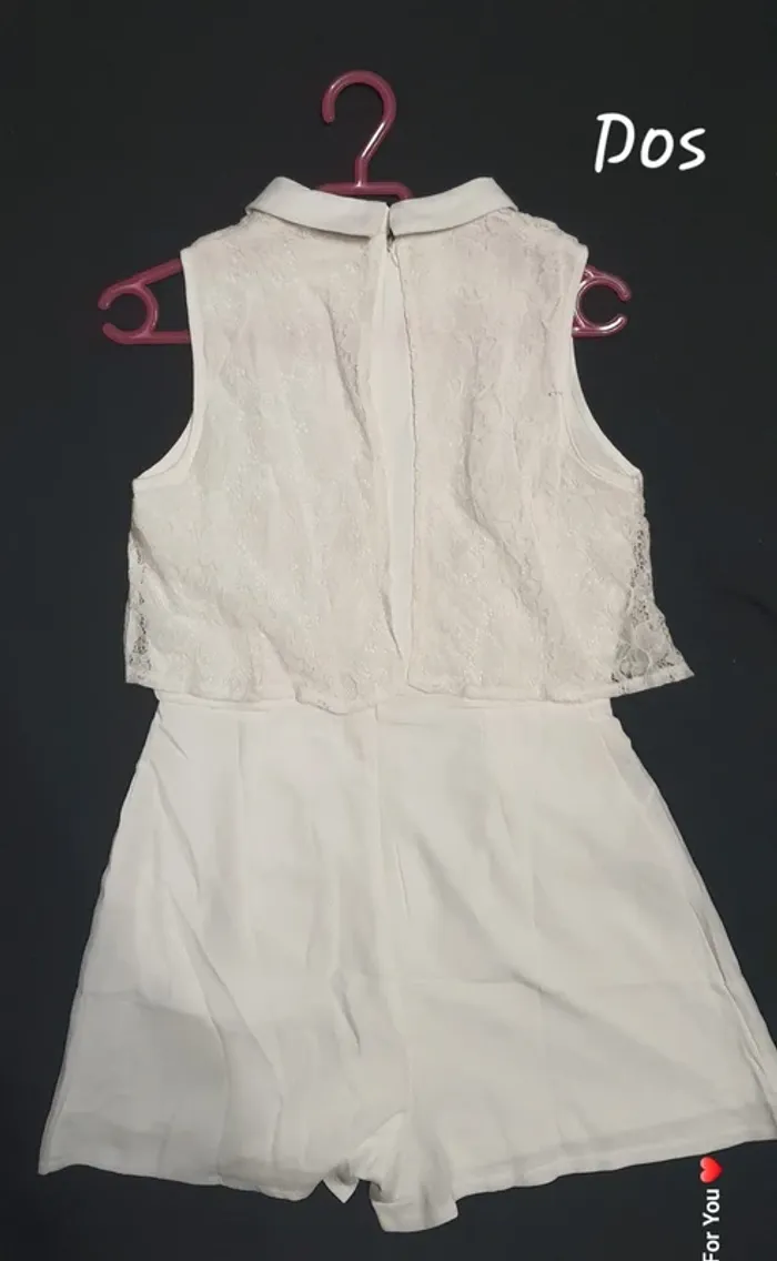 Été. Combishort neuf dentelle blanche - photo numéro 13