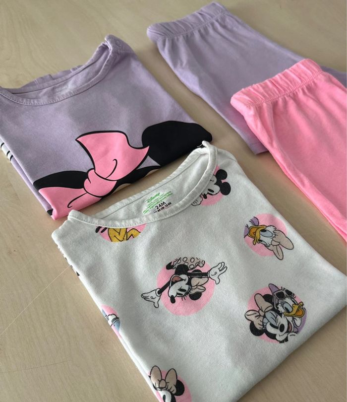Lot de 2 pyjamas short Minnie 24 mois - photo numéro 3