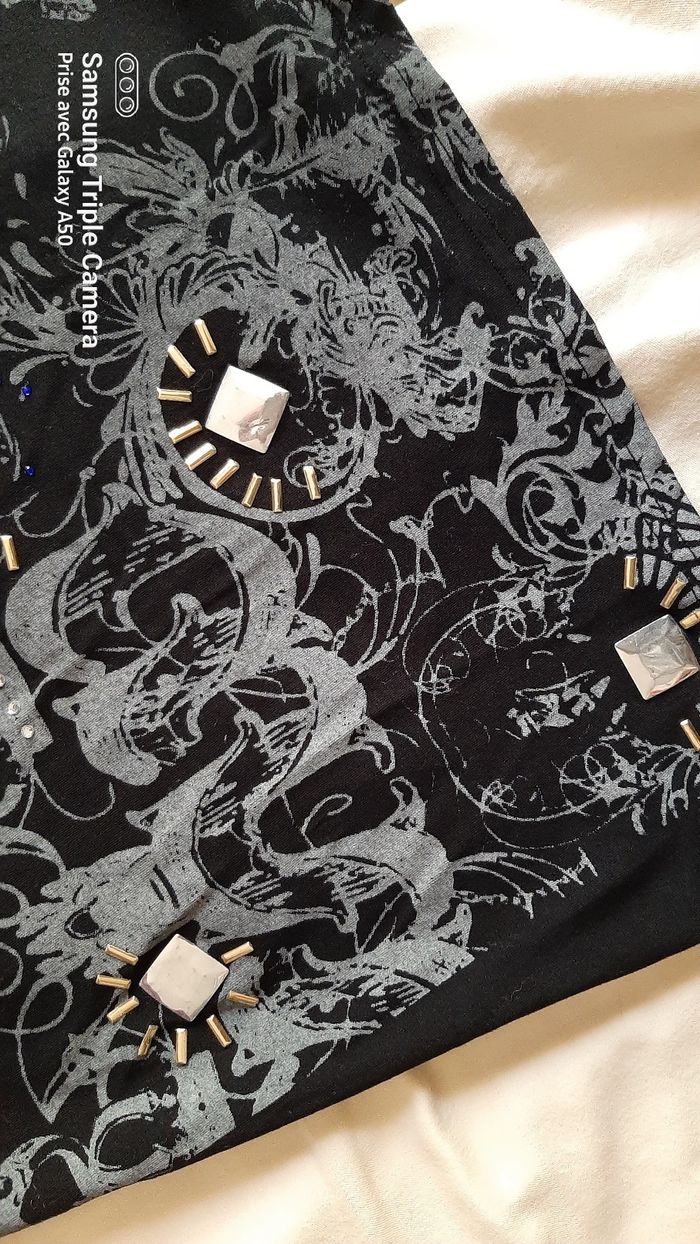 Robe noire motif - photo numéro 2