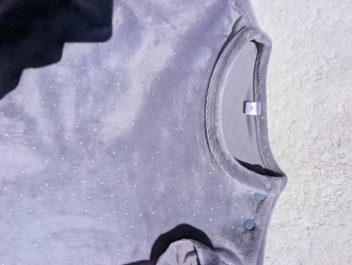 Robe velour violette 86 cm - photo numéro 2
