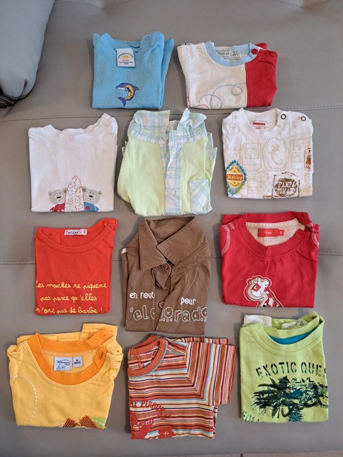 Lot de 11 t-shirts manches courtes 6 mois