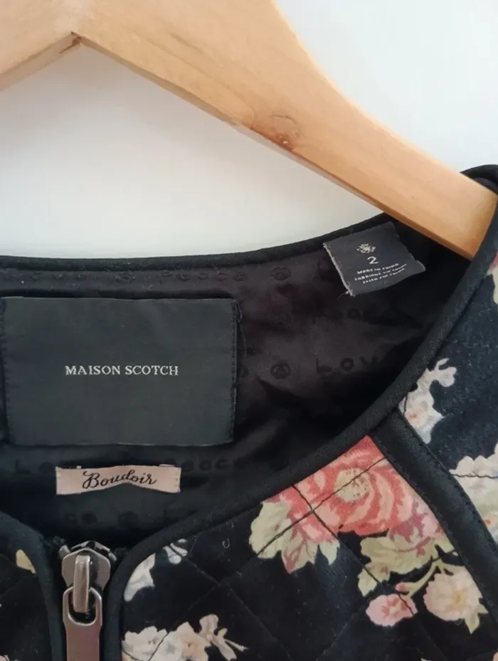 Veste matelassée fleurie maison scotch taille 2 - photo numéro 4