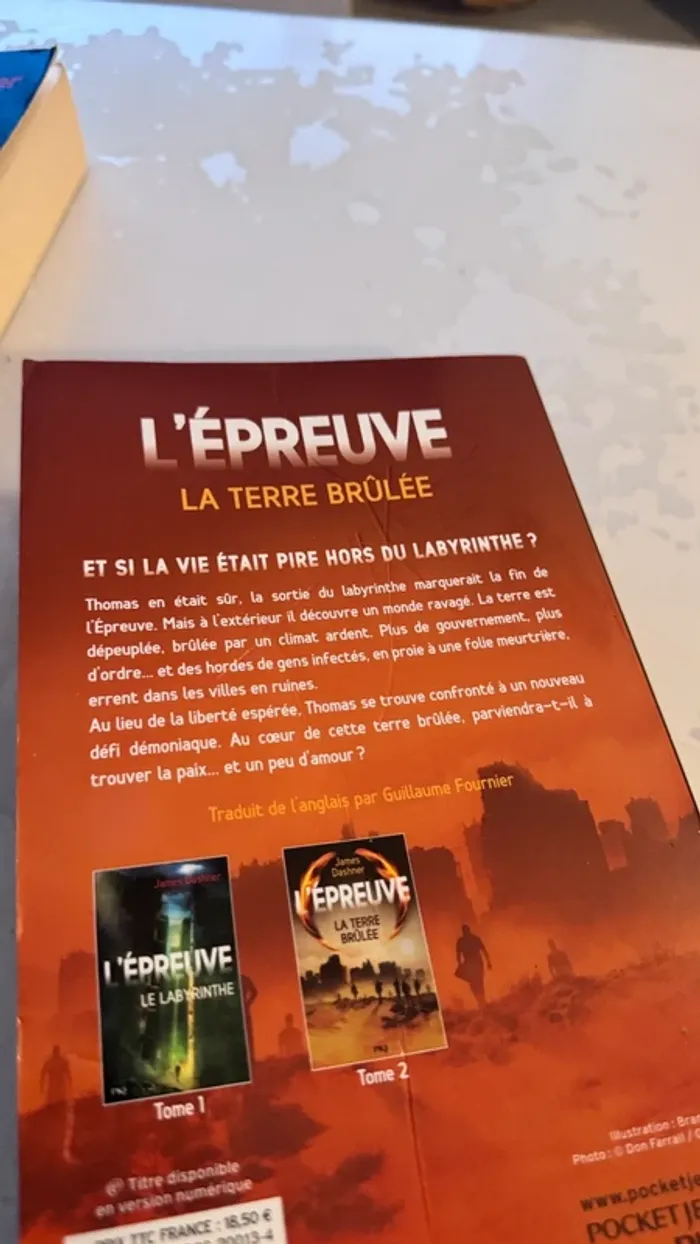 📚 Lot 2 livres – L’Épreuve de James Dashner Tome 1 : Le Labyrinthe Tome 2 : La Terre Brûlée - photo numéro 15