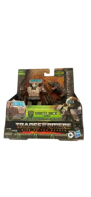 Coffret x 2 figurines Transformers rise of the Beasts Wheeljack et Rhinox Hasbro neuf