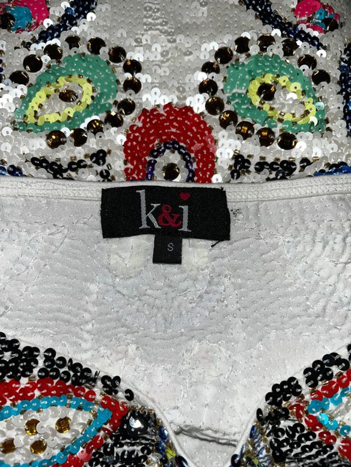 Jupe à strass à motifs colorés, taille S - photo numéro 4