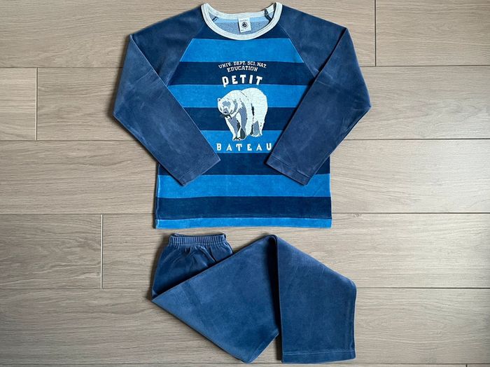 Pyjama chaud en velours Petit bateau T-8 ans - photo numéro 2