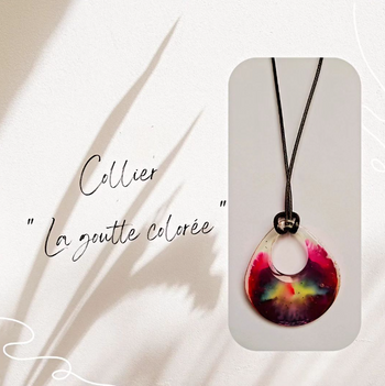 Collier " La goutte coloré"