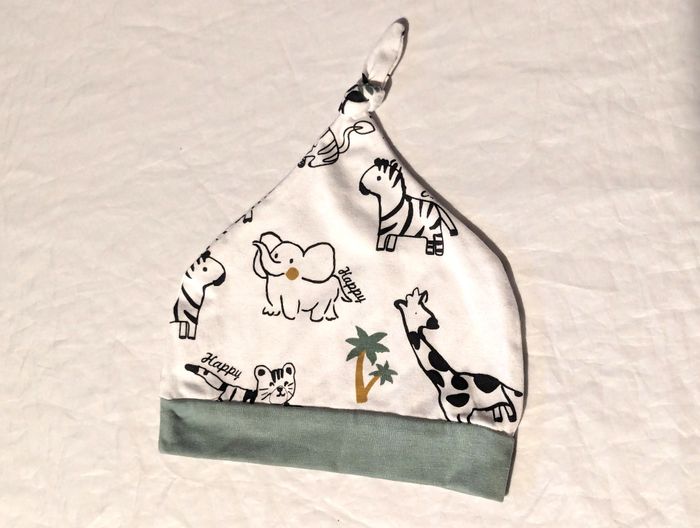 Bonnet Nœud Pointe Dessins Animaux Savane Bandeau Vert Vêtement Accessoire Petits Enfants Bébés