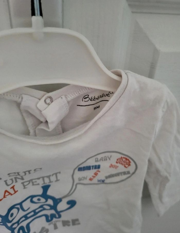 T shirt garçon manches longues 9 mois - photo numéro 2