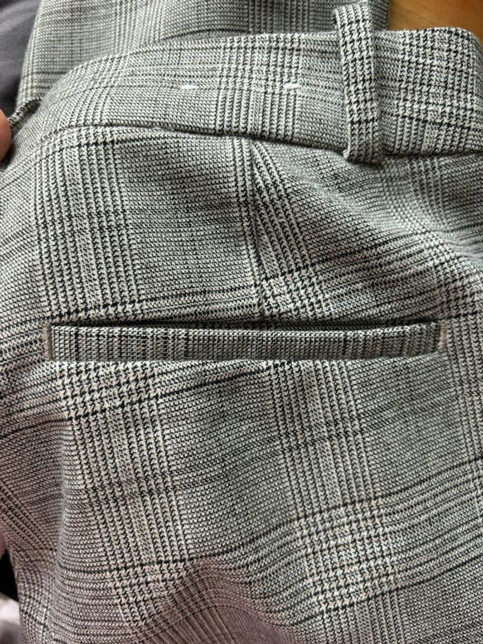 Pantalon habillé à carreaux gris H&M Taille 34 - photo numéro 10