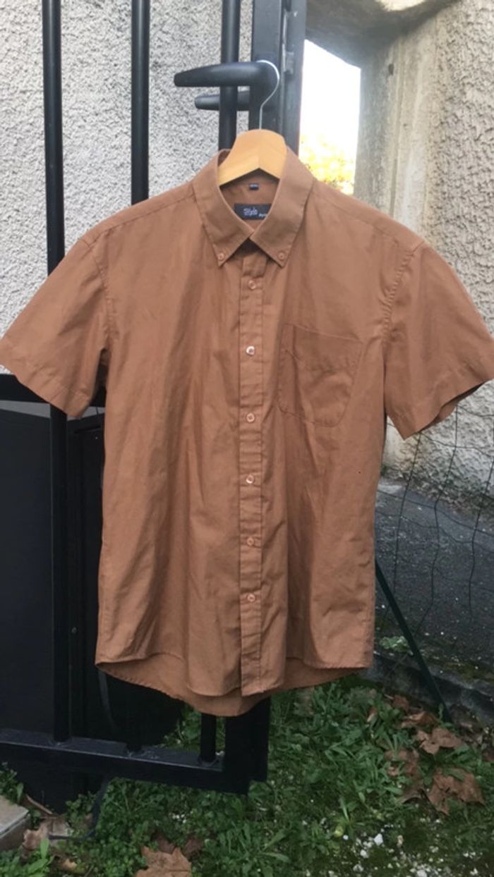 Chemise couleur caramel