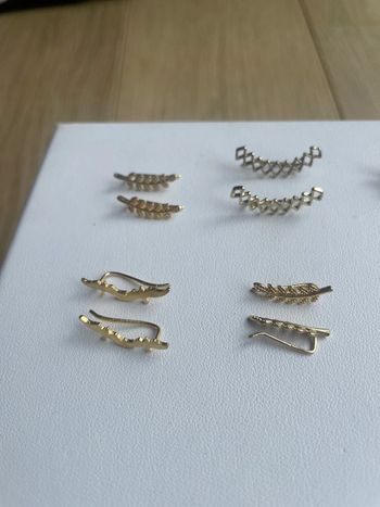 Lot de 5 boucles d’oreilles dorées