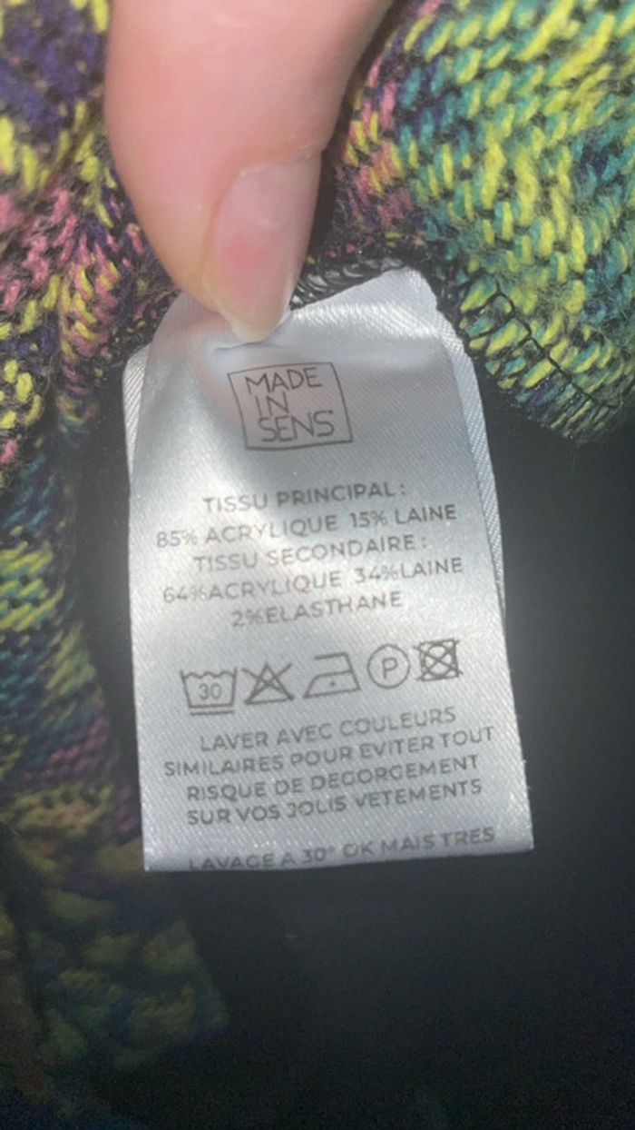 Pull Made In Sens modèle XIPOB Faïence Anis T.38/40 – Neuf avec étiquette - photo numéro 7