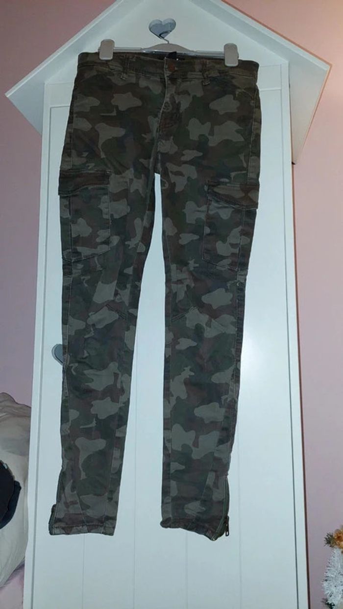 Pantalon treillis cargo slim Jennyfer taille 36 (S) - photo numéro 3