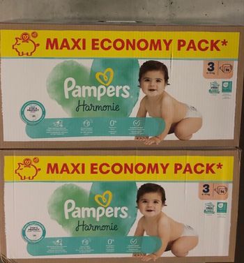 2 cartons Pampers harmonie taille 3