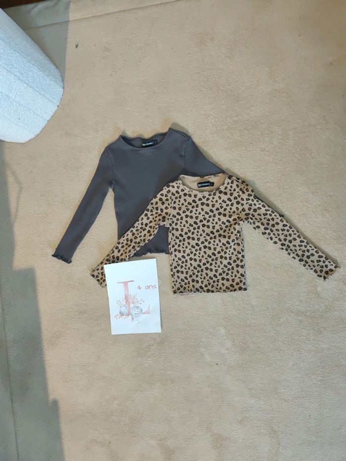 Lot 2 tee-shirts manches longues 4 ans In Extenso