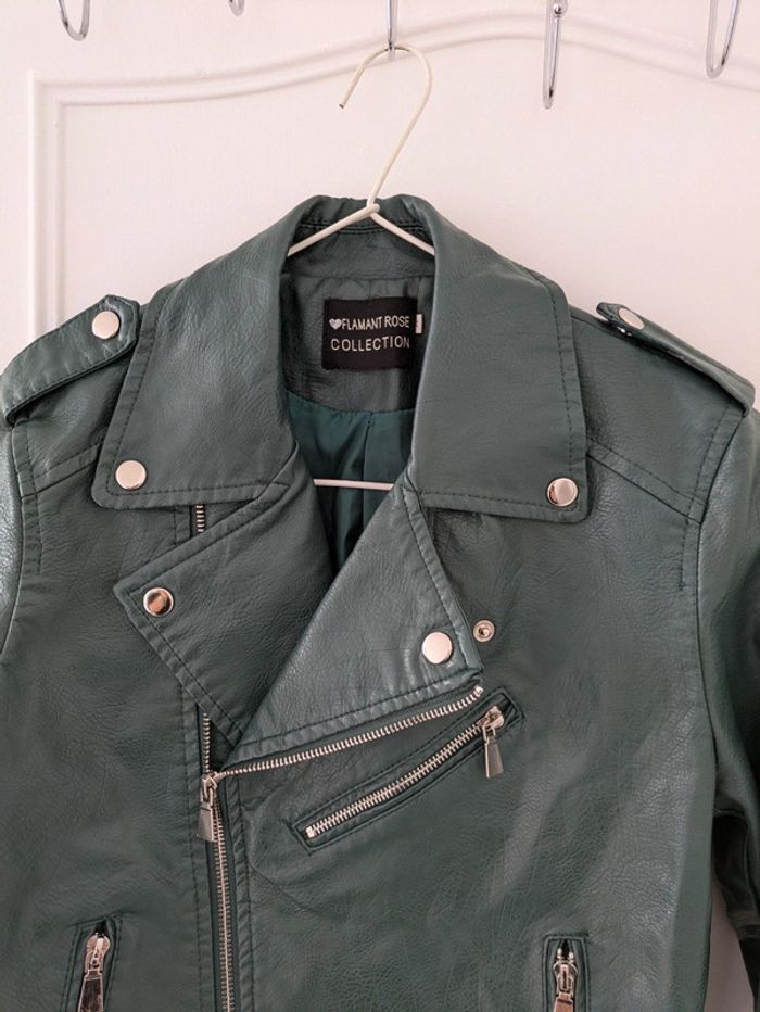 Blouse simili cuir femme taille S - photo numéro 3