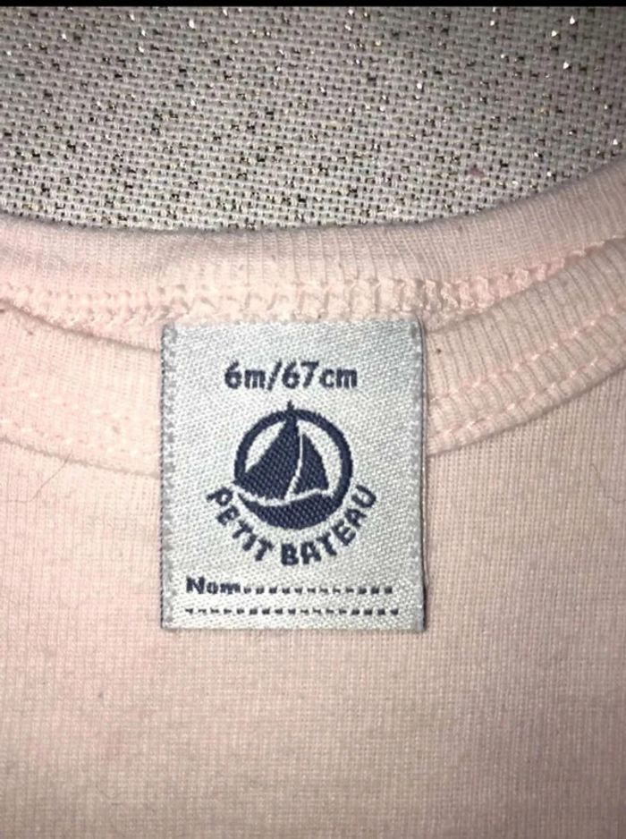 Body manches courtes Petit bateau taille 6 mois - photo numéro 2