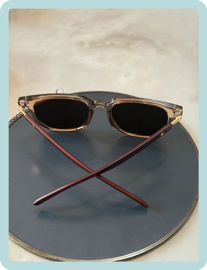 Lunette de soleil marron chocolat - photo numéro 4