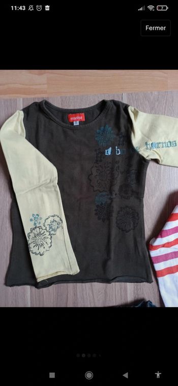 Tshirt kaki vert clair 4 ans Marèse